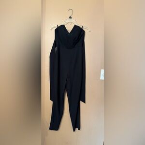 bebe Classic Black Jumpsuit straps size 4